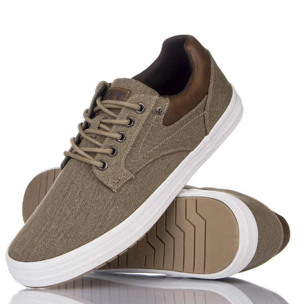 Męskie płócienne sneakersy casual Marco Tozii 13618-44 beżowe buty sportowe