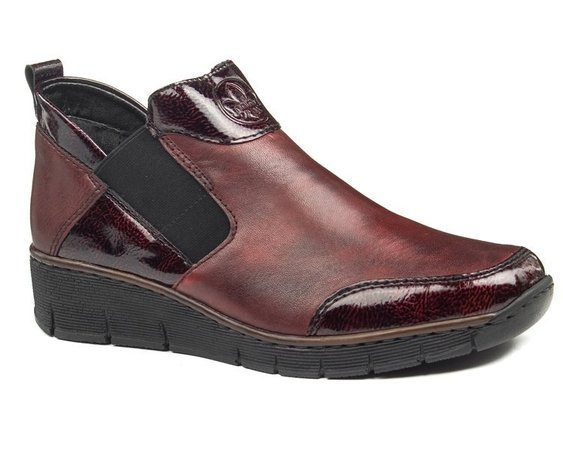 Botki damskie Rieker 53786-35 red bordo