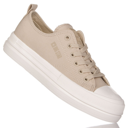 Trampki na grubej podeszwie beżowe damskie Big Star LL274969 beige