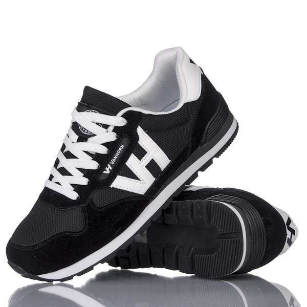 Męskie sneakersy sportowe czarne VanHorn 27301BK black