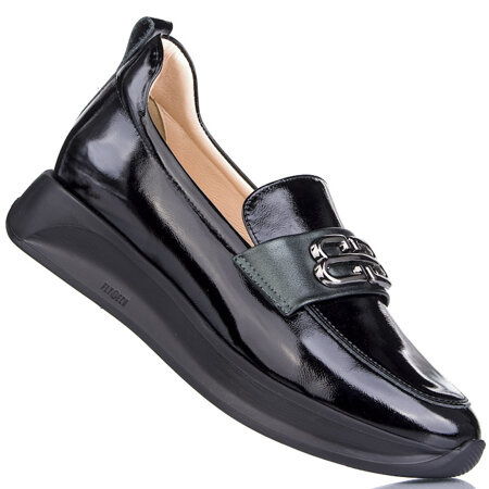 Loafersy damskie Bioeco Arka 6702 czarny