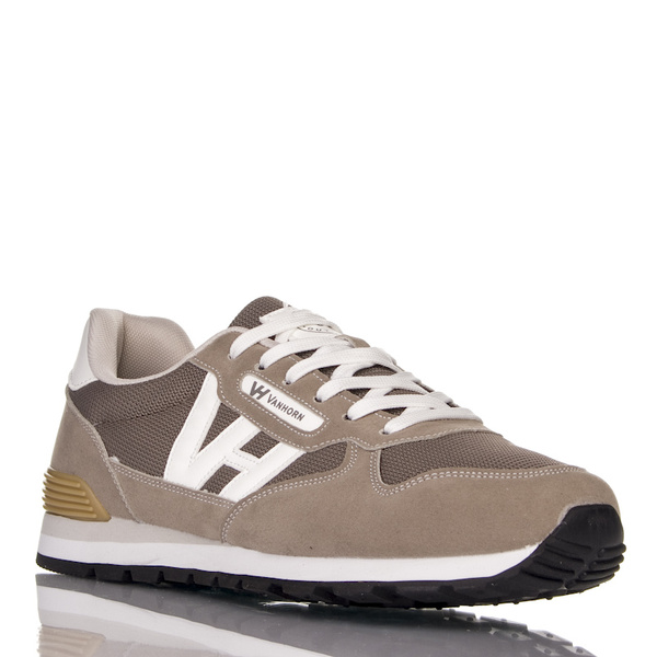 Męskie sneakersy sportowe beżowe VanHorn 27301KH khaki