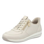 Beżowe sneakersy na koturnie Rieker N1156-60 beige wbudowana łyżka