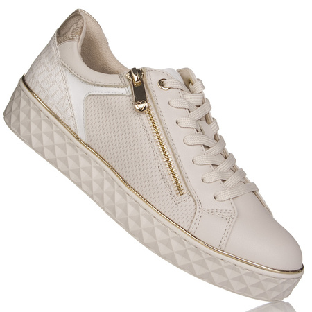 Sneakersy Marco Tozzi 23709-41 cream comb wiązane beżowe