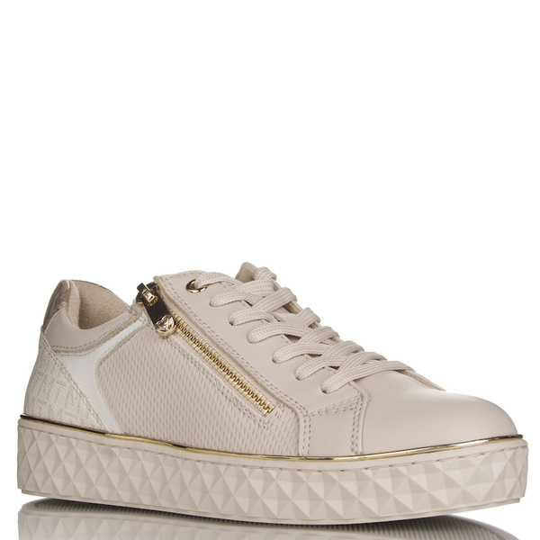 Sneakersy Marco Tozzi 23709-41 cream comb wiązane beżowe