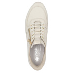 Beżowe sneakersy na koturnie Rieker N1156-60 beige wbudowana łyżka