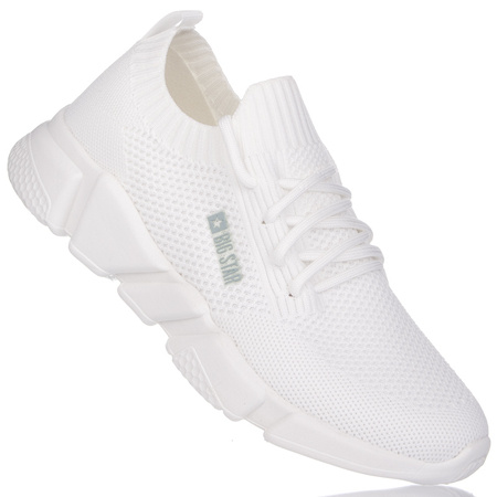 Białe sneakersy sportowe tekstylne Big Star JJ274268 white