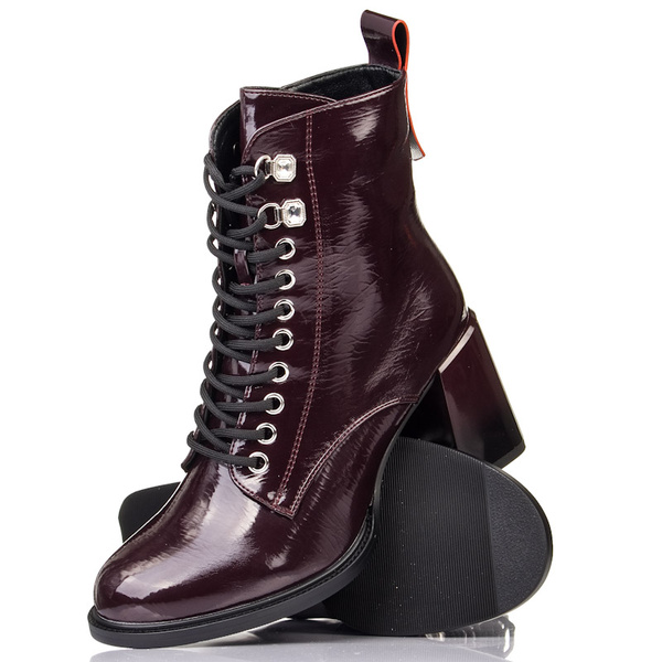 Botki damskie D&A Barski MR870-06 burgundy