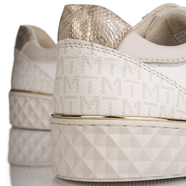 Sneakersy Marco Tozzi 23709-41 cream comb wiązane beżowe