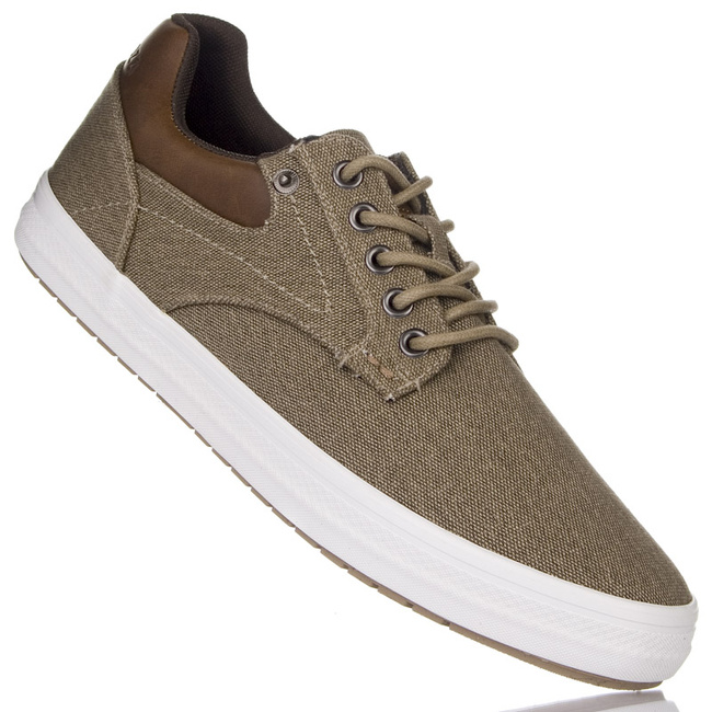 Męskie płócienne sneakersy casual Marco Tozii 13618-44 beżowe buty sportowe