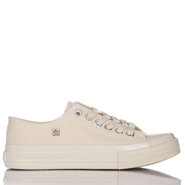 Beżowe trampki damskie monokolorystyczne Big Star NN274286 beige