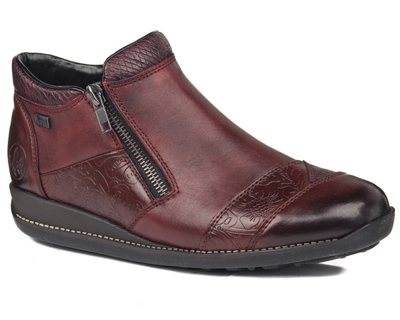 Botki damskie Rieker 44281-35 red bordo