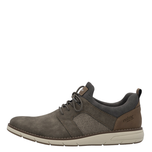 Półbuty męskie casual Rieker 11351-25 brown wiązane wkładane 