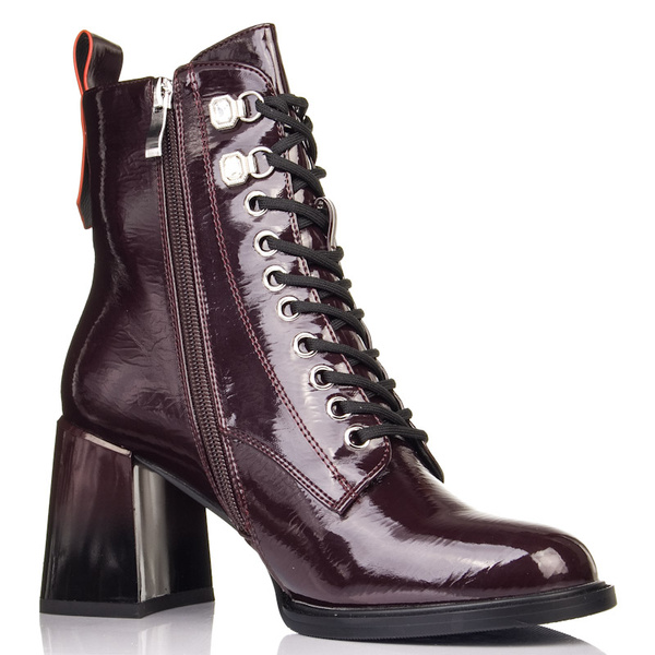 Botki damskie D&A Barski MR870-06 burgundy