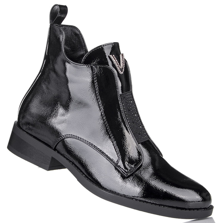 Botki damskie Barski HY42-120 black czarne