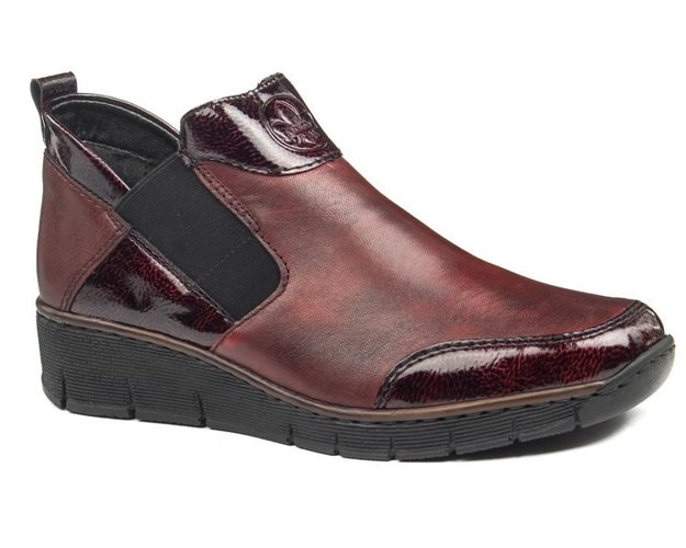 Botki damskie Rieker 53786-35 red bordo