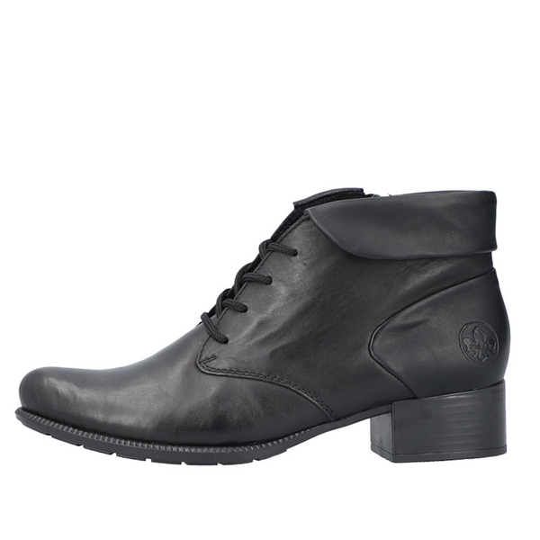 Botki damskie Rieker 78631-00 black skóra