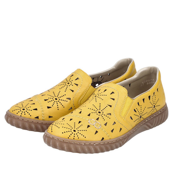 Mokasyny Rieker N0967-68 yellow żółte