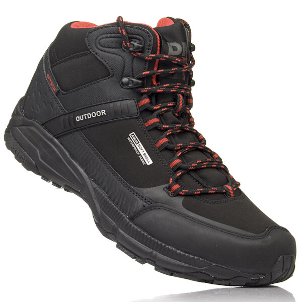 Trekking męski DK 1751 BLK/RED czarne wysoki