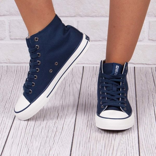 Wysokie Trampki Big Star DD274333 navy 