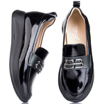 Loafersy damskie Bioeco Arka 6702 czarny